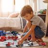 OTONOPI Toy Vehicle Push and Go Rescue Playset Diecast Mini Police Car Fire Engine Truck and Helicopter Toy in Semi Carrier Truck Gift for Toddlers Kids Boys view 2