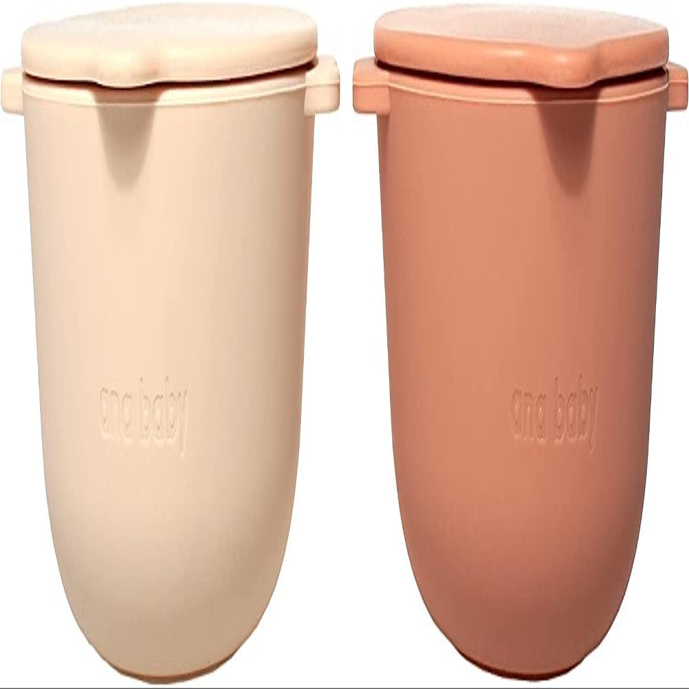 ana baby 2 Pack Silicone Bowls with Lids, for Babies and Toddlers, BPA Free, Dishwasher, Microwave, and Freezer Safe