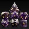 DNDND Amethyst Crystal DND Dice Set 7 PCS Gemstone D&D Dice with Gorgeous Gift Case for Dungeons and Dragon Tabletop Game (Amethyst) view 1