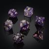 DNDND Amethyst Crystal DND Dice Set 7 PCS Gemstone D&D Dice with Gorgeous Gift Case for Dungeons and Dragon Tabletop Game (Amethyst) view 2