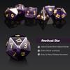 DNDND Amethyst Crystal DND Dice Set 7 PCS Gemstone D&D Dice with Gorgeous Gift Case for Dungeons and Dragon Tabletop Game (Amethyst) view 3
