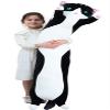 Giant Cat Pillow Plush Cartoon Kitty Sleeping Hugging Pillow, Cuddly Soft Long Kitten Body Pillow Doll Cat Cushion Toy for Kids Girlfriend (Black, 150cm/59inch) view 1