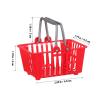 Toddmomy 20 pcs mini Shopping Baskets: mini red Plastic Shopping carts Grocery Baskets with Handles for Kids Party Favors Dool House Ornament, Red view 4