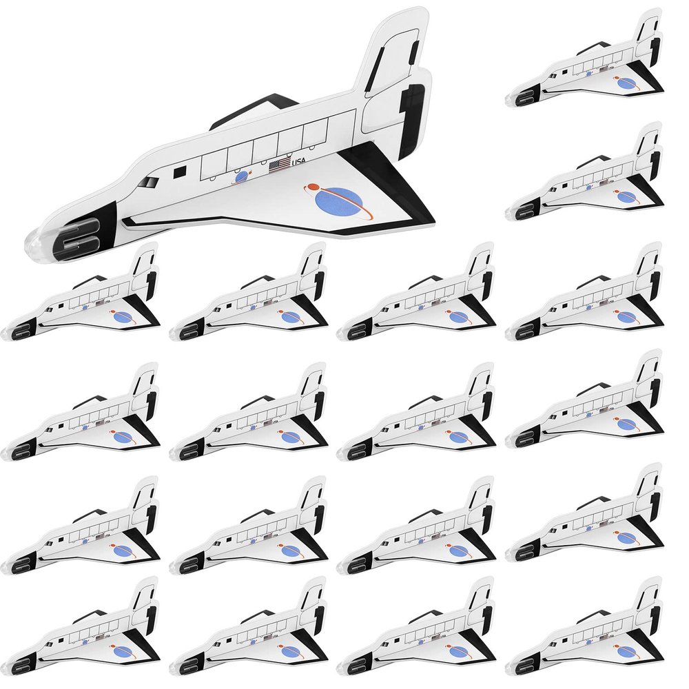 Lewtemi Set of 36 Gliders, Space Shuttle Toys Plane Flying Toys for Boys and Girls, Foam Airplane Glider for Outer Space Party Favors, Birthday Party Indoor and Outdoor