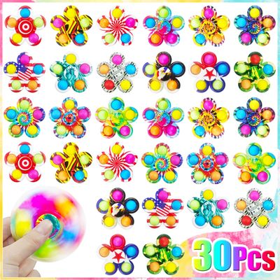 30 Pcs Fidget Spinners Toys for Boys Girls, Christmas Party Favors, Goodie Bag Stuffers Class Supplies Prizes for Students, Fidget Toys Bulk Sensory Toy for Kids