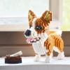 1380 Pieces Mini Building Blocks Animal Dog Husky Building Set - Mini Pets Companion 3D Puzzle Kit Toy Bricks Dog for Kids14 Years Old and Up (Crogi) view 2