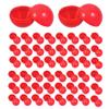 Wakauto 50pcs Red Raffle Balls, 4cm (1.57 Inch) Plastic Openable Hollow Bingo Cage Balls for Lottery Drawing, Vending Machine Capsules, Party Games Prizes and Decorations view 1