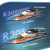 ALPHAREV RC Boat with Case R308MINI 2 Packs 20+ MPH Remote Control Boat for Pools and Lakes, 2.4 GHZ RC Boats for Adults and Kids view 2