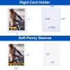 200 Card Sleeves Hard Plastic, Sooez Premium 35PT 3"X4" Baseball Card Protectors Hard Plastic Card Holder, Trading Sports Football Game Cards(100 Hard Sleeve + 100 Penny Sleeve) view 2