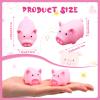 100 Pcs Rubber Pig Bath Toy Bulk Mini Pig Toys Pink Piggy Bathtub Toys Float Squeak Toys for Baby Shower Halloween Christmas Party Birthday Gift, 2.25 x 1.5 x 1.5 Inches view 2