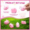 100 Pcs Rubber Pig Bath Toy Bulk Mini Pig Toys Pink Piggy Bathtub Toys Float Squeak Toys for Baby Shower Halloween Christmas Party Birthday Gift, 2.25 x 1.5 x 1.5 Inches view 3