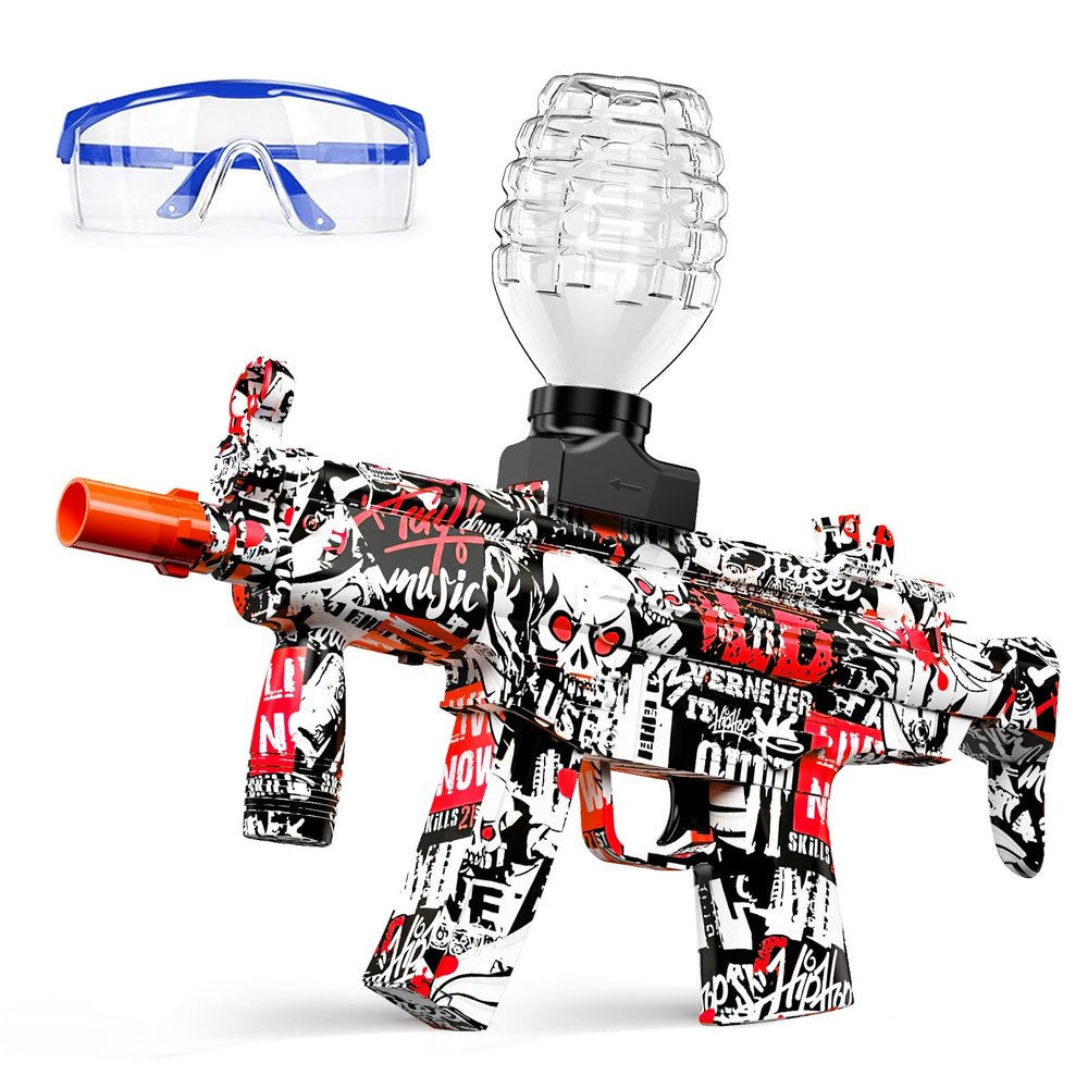 Anstoy Gel Ball Blaster Red Automatic Orby Gel Gun with High Power Shooting, Ideal for Outdoor Battles, Team Games & Christmas, Birthdays Gifts for Ages 14+