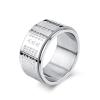 Mesnt Fidget Rings for Anxiety, Stainless Steel Great Compassion Mantra Fidget Ring for Stress Relieving for Men Silver, Size 9 view 1