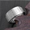 Mesnt Fidget Rings for Anxiety, Stainless Steel Great Compassion Mantra Fidget Ring for Stress Relieving for Men Silver, Size 9 view 2