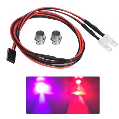 2PCS 5mm Headlights RC Accessory ,RC LED Light,RC Car Truck Lights,LED Flashing Light System for RC Car,for 1/10 Model Drift Car Vehicle (2), RC LED Light,2PCS 5mm Headlights RC Accessory ,RC RC