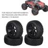 4pcs 1/10 RC Rubber Tyre Set Wheel Tires,RC Tires,Wheel Tyres Rubber Tire With Hubs,Truck Rubber Tyres for ZD Racing Buggy Crawler Car (Black), RC Tires, 4pcs 1/10 RC Rubber Tyre Set Wheel Tires view 2