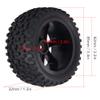 4pcs 1/10 RC Rubber Tyre Set Wheel Tires,RC Tires,Wheel Tyres Rubber Tire With Hubs,Truck Rubber Tyres for ZD Racing Buggy Crawler Car (Black), RC Tires, 4pcs 1/10 RC Rubber Tyre Set Wheel Tires view 3
