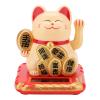 Lucky Cat Waving Arm,Lucky Cat,Solar Powered Waving Arm Fortune Cat, Adorable Waving Beckoning Fortune Lucky Cat Home Car Decor(Gold), Lucky Cat,Lucky Cat Waving Arm,Solar Powered Wavinfortune ca view 1