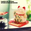 Lucky Cat Waving Arm,Lucky Cat,Solar Powered Waving Arm Fortune Cat, Adorable Waving Beckoning Fortune Lucky Cat Home Car Decor(Gold), Lucky Cat,Lucky Cat Waving Arm,Solar Powered Wavinfortune ca view 4