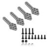 4pcs/Set Durable Aluminium Alloy Adjustable Angle Height Damping Mount Base Plate for 1/10 Crawler Car Accessory(Titanium),RC Car Shock Damper Mount, RC Car Shock Damper Mount,4pcs/Set Durable Al view 1