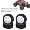 4pcs 1/10 RC Rubber Tyre Set Wheel Tires,RC Tires,Wheel Tyres Rubber Tire With Hubs,Truck Rubber Tyres for ZD Racing Buggy Crawler Car (White), RC Tires, 4pcs 1/10 RC Rubber Tyre Set Wheel Tires view 2