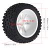 4pcs 1/10 RC Rubber Tyre Set Wheel Tires,RC Tires,Wheel Tyres Rubber Tire With Hubs,Truck Rubber Tyres for ZD Racing Buggy Crawler Car (White), RC Tires, 4pcs 1/10 RC Rubber Tyre Set Wheel Tires view 3
