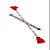 Zeekio Z-Stix Professional Juggling Flower Sticks-Devil Sticks and 2 Hand Sticks, Beginner Friendly - Festival Series (Banshee 17" HS 26" Stick, Red Tie Dye) view 1