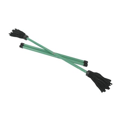 Zeekio Z-Stix Professional Juggling Flower/Devil Sticks and 2 Hand Sticks, Beginner Friendly - Solid Series (Banshee 17" HS 26", Green)