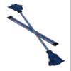 Zeekio Z-Stix Professional Juggling Flower Sticks-Devil Sticks and 2 Hand Sticks, Beginner Friendly - Festival Series (Banshee 17" HS 26" Stick, Blue Tie Dye) view 1