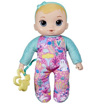 Baby Alive Soft n Cute Doll, Blonde Hair, 11-Inch First Baby Doll Toy, Washable Soft Body, Toddlers Kids 18 Months and Up, Teether Accessory