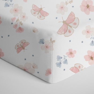 100% Cotton Jersey Crib Fitted Sheet - Fly Away - Ultra-Soft, Breathable, Fully Elasticized, Easy Care, Machine Washable for Toddler Mattress, Baby Crib, Nursery, Newborn, Boys & Girls