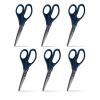 MaxTitanium 8" Non-Stick Scissors - 6 Pack with Dual Curved Technology HD - Ideal for Shipping, Office, School, Gardening (48921-WTS) view 1
