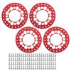 Dilwe RC Car Wheel Rim Ring RC Accessories, 4pcs RC Beadlock Wheel Rim Replacement Ring for Axial SCX10 90046 1/10 RC Car Parts, 1.9 Beadlock Wheel Ring RC Car Replacement Parts(Red) view 1