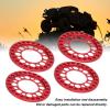 Dilwe RC Car Wheel Rim Ring RC Accessories, 4pcs RC Beadlock Wheel Rim Replacement Ring for Axial SCX10 90046 1/10 RC Car Parts, 1.9 Beadlock Wheel Ring RC Car Replacement Parts(Red) view 2