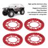 Dilwe RC Car Wheel Rim Ring RC Accessories, 4pcs RC Beadlock Wheel Rim Replacement Ring for Axial SCX10 90046 1/10 RC Car Parts, 1.9 Beadlock Wheel Ring RC Car Replacement Parts(Red) view 3