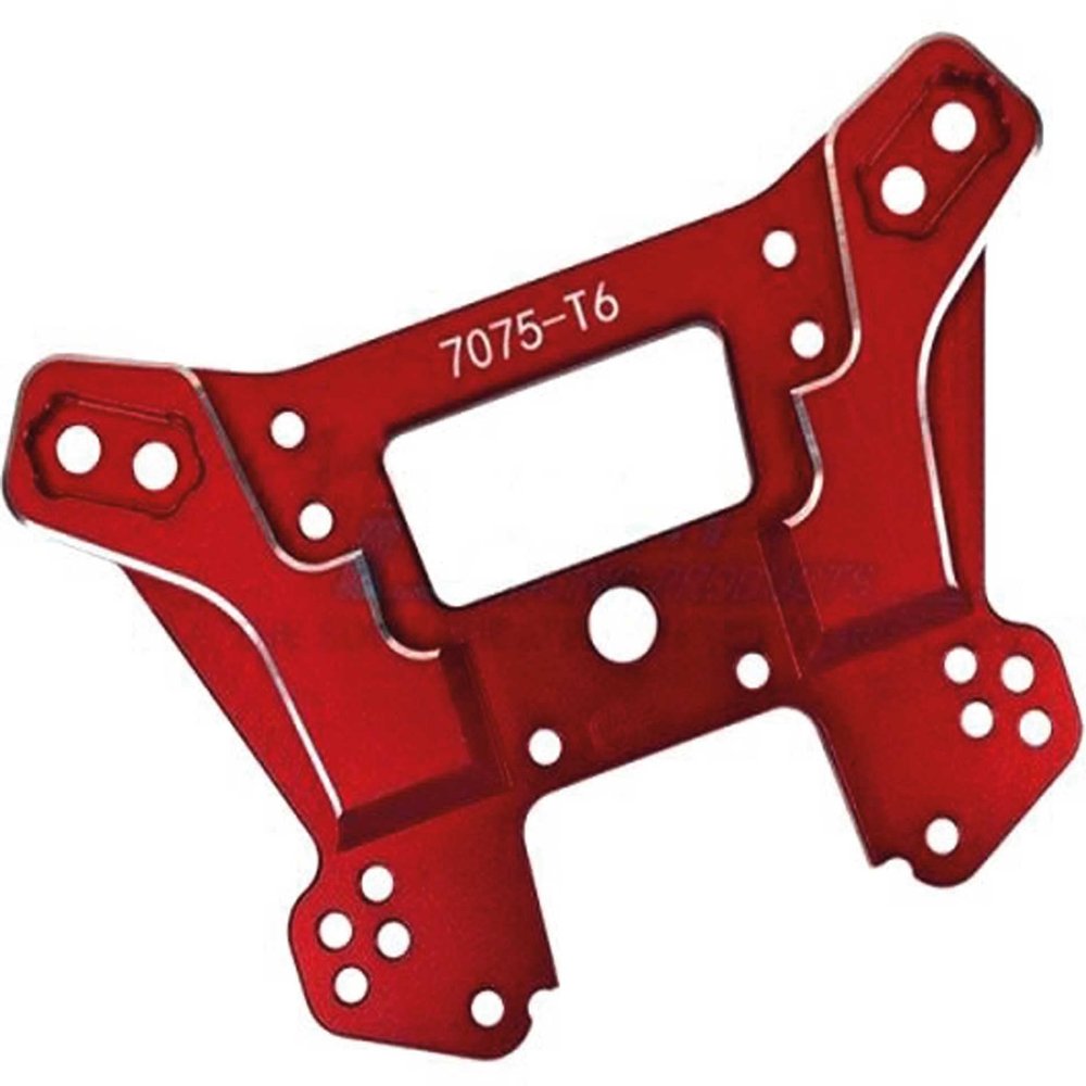 1PC Set Upgrades Aluminum Front Damper Plate 1/8 Compatible with 4WD Sledge Monster Truck 95076-4 RC Cars by GPM (RED)