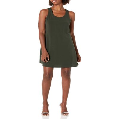 NINE WEST womens Jen Swing Business Casual Dress, Battle Green, Small US