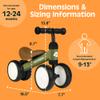 Retrospec Cricket Baby Walker Balance Bike with 4 Wheels for Ages 12-24 Months - Baby Toys & Toddler Toys for 1 Year Olds - Ride On Bicycle - Boys & Girls view 4