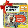 Odd Pieces Jigsaw Puzzles 1000 Pieces with Storytelling Comics, for Women, White Elephant, Mystery Puzzle for Adults & Kids - 19.7'' x 27.6'' Frameable Magic Puzzle Art (Turbo 3000) view 1