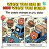 Odd Pieces Jigsaw Puzzles 1000 Pieces with Storytelling Comics, for Women, White Elephant, Mystery Puzzle for Adults & Kids - 19.7'' x 27.6'' Frameable Magic Puzzle Art (Turbo 3000) view 2