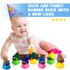 Chivao 12 Pcs Mini Rubber Ducks with Sunglasses/ Glasses and Hats/ Necklace, Cruise Rubber Ducks in Bulk Valentines Day Gift Small Bathtub Toy for Hiding Party Favor(Fresh Color,Vivid Style) view 4
