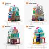 Stokke MuTable Heroes Playhouse - Includes Superhero Cave, Firehouse, Adventure House & Police Station - Made of Wood, Screw-Free Assembly view 4