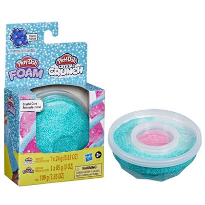 Play-Doh Foam Crystal Core Set, Blueberry Scented Modeling Foam with Hot Pink Crystal Crunch Center, Kids Toys for 3 Year Old Girls & Boys & Up, Sensory Toys