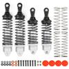 RCAWD Big Bore RC Shock for Slash 4WD 4x4 Upgrades Parts, 1/10 Stampede 4WD 4x4,Hoss 4WD 4x4,Rustler 4WD 4x4,4PCS Aluminum Full Metal Front Rear Shocks Absorber,Replace 5862(Silver) view 2