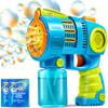 Sloosh Kids Bubble Gun Machine with Refill Solution, 2 in 1 Automatic Bubble Maker Guns for Toddlers 1-3 Kids 4-8, Outdoor Toy, Adults, Party, Easter, Gift view 1