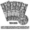 Irenare Halloween Stone Wall Tablecloths, Medieval Castle Party Decorations Supplies Disposable Plastic Brick Stone Tablecloth Brick Wall Table Covers for Birthday Party Favors(4 Pack,108 x 54 Inch) view 3