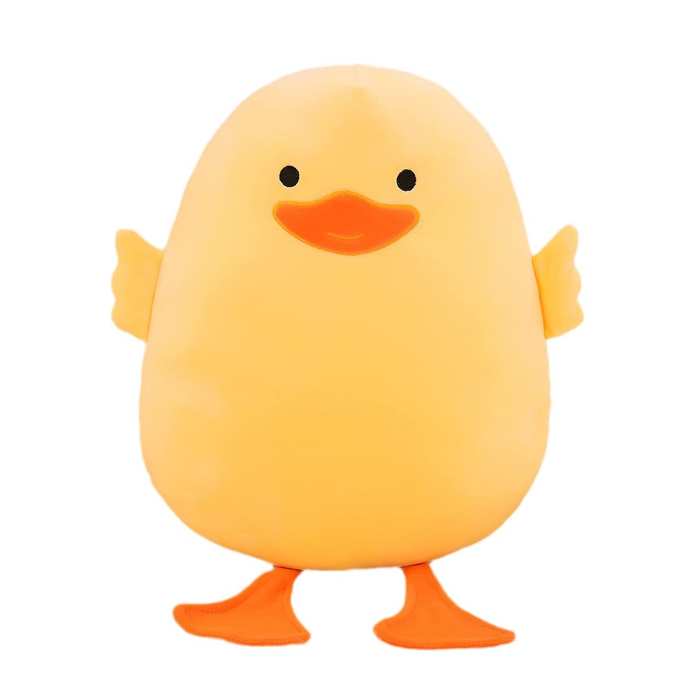 DEYI Plush Duck Stuffed Animal Soft Toys Yellow Duckling Stuff,Gifts for Friends and Children Christmas,Cute Yellow Throw Pillow (Long-Legged Yellow Duck,15.7in)
