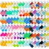 100Pcs Random Color Mini Pop Keychain Fidget Toy Push Bubble Pop Silicone Squeeze Sensory Toys Make Fun for Kids Anxiety Stress Reliever for Adults view 1