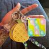 100Pcs Random Color Mini Pop Keychain Fidget Toy Push Bubble Pop Silicone Squeeze Sensory Toys Make Fun for Kids Anxiety Stress Reliever for Adults view 3