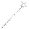 Qeuly Star Wand 13 Inches Fairy Angel Magic Princess Wands Silver Star Stick for Girl's Costume view 1